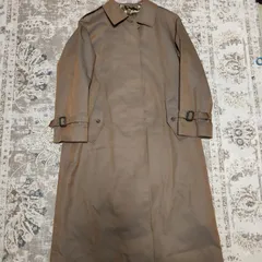 DAKS　ダックス　ステンカラーコート　ブラウン　BROWN　ロングコート　ライナー付き　ハウスチェック　レディース　中古　古着