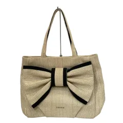 TOCCA(トッカ) トートバッグ - アイボリー×黒 リボン