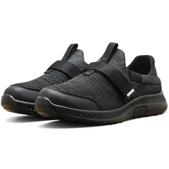 ★注目商品★[モズ] スリッポン メンズ 2way 踵を踏める 高屈曲 低反発 ソフトクッションソール ニット マジックバンド (5220ブラック, LLLL) 1