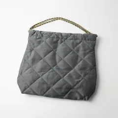 美品 グリーンレーベルリラクシング green label relaxing キルトチェーン ショルダーバッグ グレー系/トートバッグ【2400014549591】