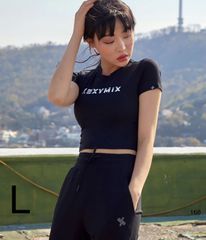 XEXYMIX ヨガウェア ブラック 半袖 クロップド丈 - メルカリ
