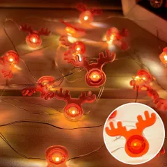 クリスマス トナカイ イルミネーション 1メーター 鹿角 LED かわいい ライト 飾り 室内外P_4