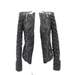 美品【BALMAIN】バルマン ラムスキン ノーカラー ライダース ジャケット BALMAIN バルマン ノーカラーラムレザー 羊革 コート15 2XL - メルカリ
