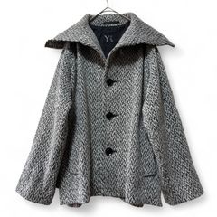 美品 Drawer ウール100％ ゆったりオーバーサイズ ノーカラーロング