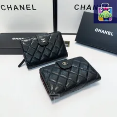 【今日特価】Chanel シャネル クラシックダブルフォールド財布シリーズ キャビアレザー使用で菱格刺繍を施し手触りが柔らかい