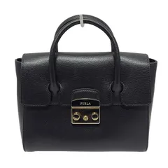 FURLA(フルラ) ハンドバッグ メトロポリスサッチェル 黒 レザー