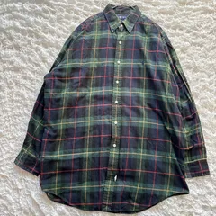 ラルフローレン　　チェック　ブラウス　フランネルシャツ　コットン　シャツ　　アメリカン　古着　ワンポイント　刺繍　　L