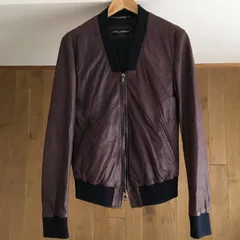 美品　　DOLCE & GABBANA ドルチェ＆ガッバーナ 　　羊革　ラムレザー　ジャケット４４