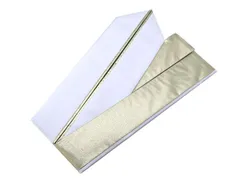 着物美人 送料込み 重ね襟 正絹 伊達襟 重ね衿 掛け襟 襟 振袖重ね襟 成人式重ね襟 重ね襟白 成人式 結婚式 入学 卒業式 振袖 訪問着 附下 色無地 着物 4way 【 白 金 両面 】m339094-2E