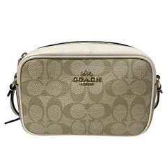 COACH(コーチ) ショルダーバッグ シグネチャー柄 CQ874 ベージュ×アイボリー レザー