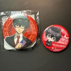 ペルソナ4 セガラッキーくじ 缶バッジ マルイ 主人公 鳴上悠 2点まとめ