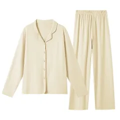 パジャマ レディース ルームウェア 上下セット 長袖 起毛 あったか 伸縮性 快適 シンプル ベーシック ゆったり 軽量 やわらか フリース 大きいサイズ pjm-022