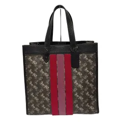 COACH(コーチ) トートバッグ ホースアンドキャリッジ フィールドトート 79366 ダークブラウン×黒×マルチ レザー