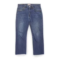 リーバイス Levi's 00s 2000年代 デニムパンツ ジーンズ ヒゲ 定番 ストレート アメカジ カットオフ クロップド丈 505 USA ヴィンテージ アメリカ 古着 メンズ ズボン パンツ インディゴブルー W31【中古】