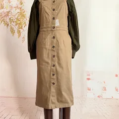 新品タグ付き【NGNI/】2wayストレッチチノジャンパースカート/ナロージャンスカ/ベアトップにもなる2way肩紐タイトスカートワンピ/ベージュ/M