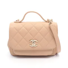 シャネル CHANEL ショルダーバッグ ミニ フラップ バッグ マトラッセ A93749 ベージュ キャビアスキン(グレインドカーフ) マトラッセ ビジネス アフィニティ 2wayチェーンショルダーのサムネイル