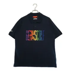 中古 メンズ ビームスゴルフ BEAMSGOLF 半袖ポロシャツ XL 紺 ネイビー