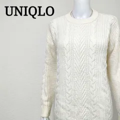 ユニクロ UNIQLO クルーネック ケーブルロングセーター きれいめカジュアル
