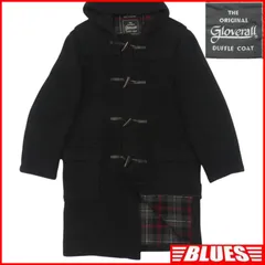 Gloverall グローバーオール ダッフルコート S 英国製 ロング 36 黒 チェック ウール 古着 メンズ イングランド製 ダッフルコートサイズS一覧←SEULB屋着古← TY4152