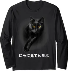 送料無料 　100%コットン　おもしろ 猫好き 猫飼い 猫 ネコ ねこ 黒猫 くろねこ好き 面白い プレゼント サプライズ ギフト 長袖Tシャツ メンズ  レディース　かわいい　ユーモア　パロディ 柔らかい肌触り オシャレ 快適 丸襟 軽い  服