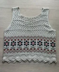 ニット クロシェ ベスト