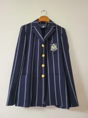 ラルフローレン ストライプ ネイビー ブレーザー