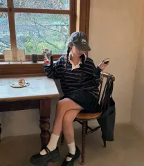 S スパオ ラグビーシャツ ラグビー ストライプ 長袖Tシャツ_SPLSF49C02