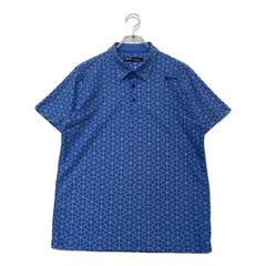 中古 メンズ スリクソンbyデサント SRIXON by DESCENTE 半袖ポロシャツ L 青系 ブルー 総柄