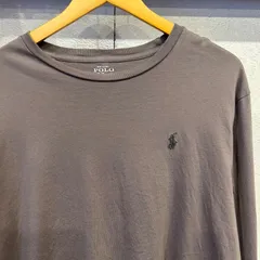 古着 L ロンT 長袖 チャコールグレー グレー 灰色