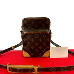極 美品 LOUIS VUITTON ルイヴィトン ヴィンテージ アマゾン モノグラム レザー ミニ ショルダーバッグ ポシェット ブラウン 40040