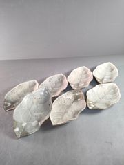 Y2-3/益子焼/長角皿5客/飾皿/盛皿/膾皿/角皿/向付/懐石道具/懐石料理 