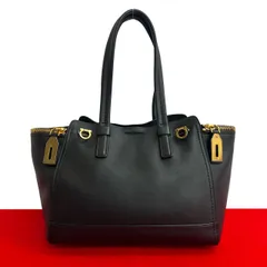 極 美品 Salvatore Ferragamo サルヴァトーレフェラガモ ガンチーニ 金具 レザー 本革 トートバッグ ハンドバッグ ブラック 35863