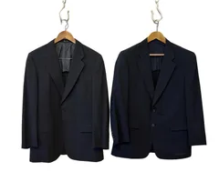 RE330 Aquascutum アクアスキュータム　ジャケット　2点セット　春夏　メンズ　ブラック　黒　チェック　サイズ96AB5