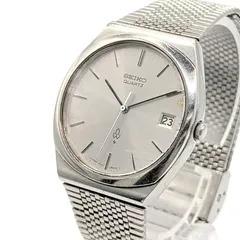 SEIKO 4122-8000 Watch Quartz Men's Round Silver Date Y2K 00S Not Working セイコー 時計 クオーツメンズ シルバー ラウンド デイト ヴィンテージ 不動品