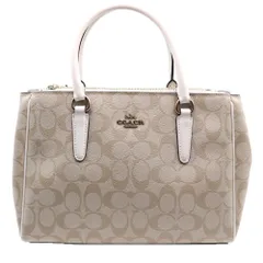 COACH (コーチ) シグネチャーロゴ 2WAY PVC ハンドバッグ ショルダーバッグ ベージュ レディース F67026