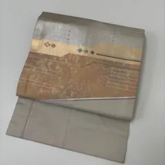 名古屋帯 上品な織出し 可愛い煌びやか加工 九寸 正絹 MA-1390