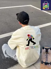 ARC'TERYX(アークタリクス) 最新モデルのビッグフット アルファベットカラーロゴ 男女兼用カップル向けショートスリーブ T シャツ