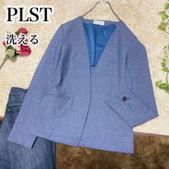 美品•現行✨】PLST リネン混 ノーカラージャケット 白 M - メルカリ