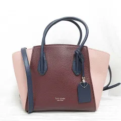 ケイトスペード KATE SPADE 2WAYショルダー ハンド トート バッグ レザー 牛革 ボルドー ピンク ネイビー