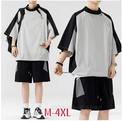 春夏 かっこいい メンズ 半袖UVパーカー ショートパンツ マウンテンパーカー ウィンドブレーカー ジャージ 上下セット ゆったり 通気性 薄