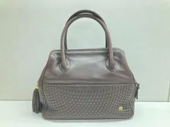 ショルダー欠品 BALLY バリー キルティングレザー ハンドバッグ タッセル付き ブラウン
