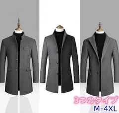 3TYPE スタンドカラーコート メンズ チェスターコート 防寒コート 立ち襟 アウター ショートコート おしゃれ メルトン ジャケット スーツコ