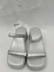 【K-1761】sibra サンダル シルバー サイズ38 24cm〜24.5cm〜25cm 新品未使用品