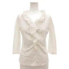 クミキョク 組曲 KUMIKYOKU カットソー フリル 7分袖 2 M 白 ホワイト /AE