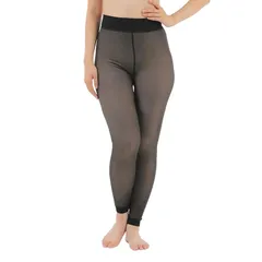 ★注目商品★[Liapom] フェイクレギンス レディース ストッキング風 美脚 裏起毛 防寒 厚手 透け感 極暖 あったか 冬用 (JM-L, ブラック) 1