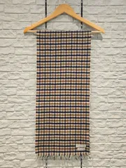 ⓶ Aquascutum of LONDON  カシミアウールチェックマフラー アクアスキュータム クラブチェック スコットランド製