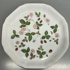 WEDG WOOD(ウェッジウッド) プレート新品同様  ワイルドストロベリー 白×グリーン×マルチ
