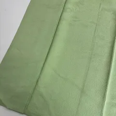 色無地 正絹 一つ紋 ライトグリーン 地模様 袷 着物MK-1472