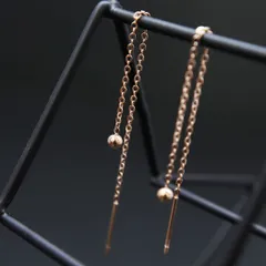 934 サージカルステンレス アメリカンピアス ボール チェーン ミニ 揺れる シンプル