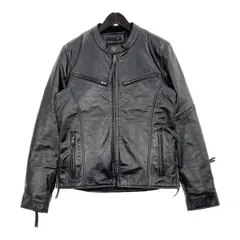 Liugoo Leathers リューグーレザーズ シングルライダース レザージャケット CW-R-5 ライナー付き メンズ Mサイズ アウター DM17382■